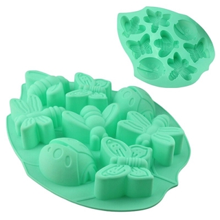 Molde de silicona para jabón de insectos, molde para hornear tartas, moldes para magdalenas, polímeros, gelatina hecha a mano