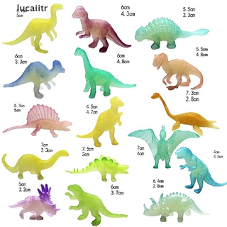 [lucaiitr] 16 unids/set luminoso jurásico noctilúcido dinosaurio juguetes brillan en la oscuridad dinosaurios [lucaiitr]
