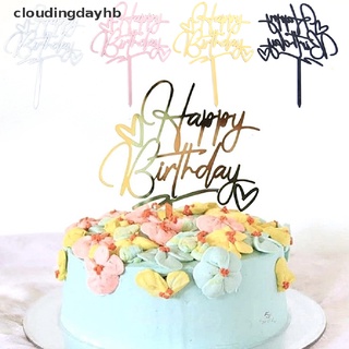 cloudingdayhb acrílico feliz cumpleaños tarta decoración cupcake postre fiesta decoración suministros productos populares (6)