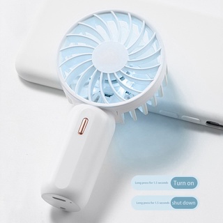 Ventilador portátil con luz LED USB recargable Mini ventilador enfriador de aire para casa oficina verde (4)