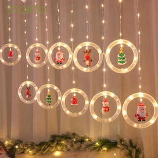 storto navidad decoración de navidad santa claus colgante adorno cadena de luces de año nuevo luz guirnalda led lámpara decorativa para ventanas interiores colgante de navidad