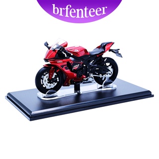 Brfenteer 1/18 Escala Modelo De Motocicleta Bicicleta Para Yamaha R1 Diecast colección De Moto W/Base De exhibición y funda a prueba De polvo