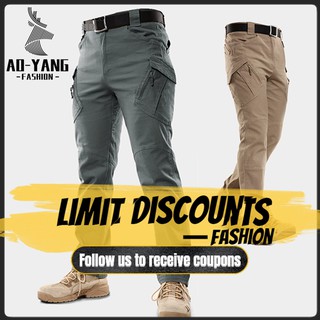 Pantalones tácticos impermeables Multi bolsillos militares pantalones de carga