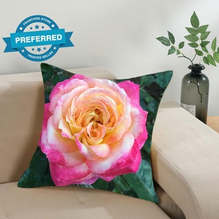 45*45 cm de una sola cara de melocotón piel de tulipán rosa funda de almohada decoración sofá K5G0