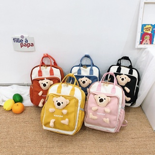 ✲Superstar✲ Nueva mochila infantil de dibujos animados oso Kindergarten bolsa escolar para niños y niñas lindo mochila