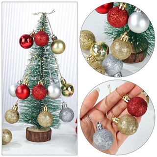 collapsar 24 bolas de árbol de navidad de 30 mm, pequeñas bolas, colgantes de árbol, bola de navidad, decoración de año nuevo, decoración del hogar, árbol de navidad, multicolor (8)