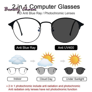 cermin mata gafas fotocromáticas para hombre y mujer anti rayos azules anti radiación uv400 gafas