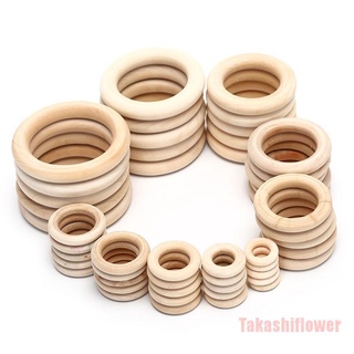 Takashiflower 1 bolsa de círculos de madera Natural anillo de madera DIY joyería fabricación de manualidades DIY