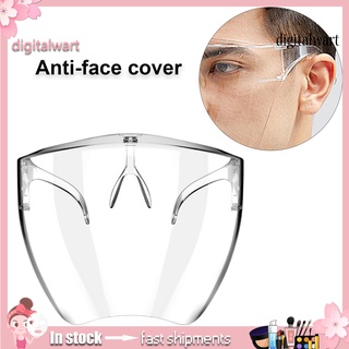 DQTM_Clear Face Cover Anti-fogging Anti-dust Ergonomically Designed Droplets Coughs Sneezes Oil Pretection Face Shields for Outdoor