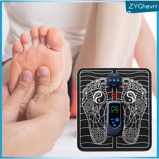 portátil eléctrico masajeador de pies alfombra cojín plegable 6 modos 3.7v (5)