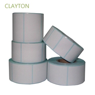CLAYTON Blank Blank Label Paper Waterproof Direct Print Sticker Thermal Label Sticker White Office School Supplies Print Supplies Stationery Supermarket Price Label Adhesive Mark Stickers