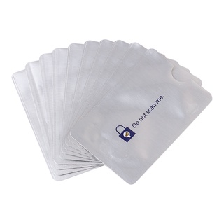 10 pzs protección Inteligente De aluminio transparente De 10 pzs antirrobo prevención De escaneo Id tarjetas bancarias estuche De tarjetas protectora Manga (6)
