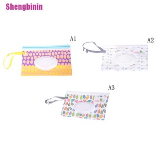 [Shengbinin] toallitas limpias estuche de transporte toallitas húmedas bolsa de cosméticos toallitas contenedor opcional