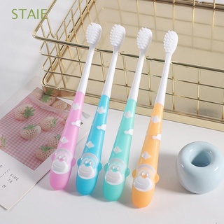 staie niñas niños cepillo de dientes manual bebé cuidado oral entrenamiento cepillo de dientes limpieza de la boca animales lindo de mano de mano suave artículos de tocador de los niños