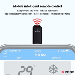 Adaptador micro Usb Tipo-C Para Iphone control Remoto infrarrojo inalámbrico De interfaz lightning Smart App control transmisor De teléfono Para teléfonos Android Para Iphone Rx (1)