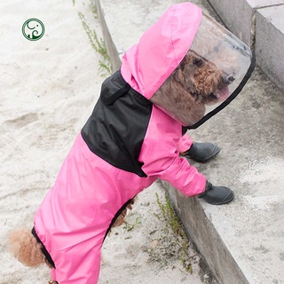 Impermeable Transparente Cachorro Mascota Perro De Cuero Sintético Chaqueta Para Lluvia (2)