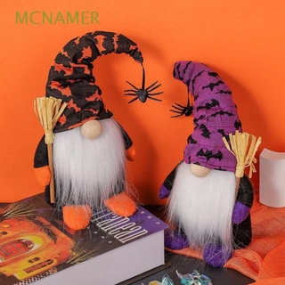 mcnamer de dibujos animados gnome muñeca sin cara adorno de mesa decoración de halloween lindo para el hogar enano araña bruja mago niños juguete/multicolor