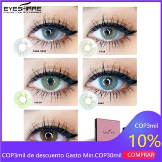 EYESHARE 1 par de lentes de contacto Bitas Ocean Color hermoso pupilo/lentes de contacto cosméticos/Color de ojos (2 piezas)