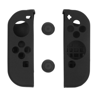 1 par de protectores de Gel Joy-Con Con tapas de agarre para pulgar (negro) y 2 piezas de pulsera portátil para Nintendo Switch (2)