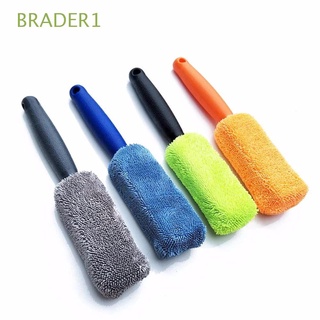 BRADER1 Car Cleaning Towel Car Wash Detailing Dust Remover Microfiber Cleaning Brush Trunk Motorcycle Auto Care Tool Wash Tools Long Handle Cleaner Wheel Rim Brush/Multicolor