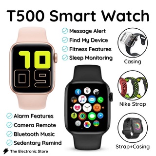 [Ready Stock] 2021 nuevo T500 Reloj inteligente a prueba de agua Bluetooth Monitor de presión arterial y frecuencia cardíaca Reloj Tracke de fitness PK / X7 / X8