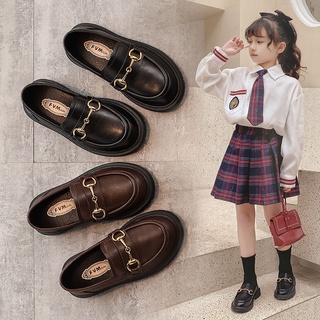 Zapatos de las niñas de los niños pequeños zapatos de cuero 2021 estilo británico negro frijol único zapatos princesa bebé 2021 [bfhf551.my]
