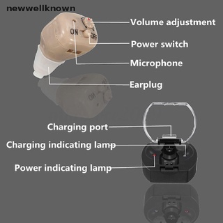 Newwellknown Mini audífono/Amplificador De sonido Digital ajustable/recargable