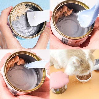 juego de tapas de comida para gatos heasonndiu, tapas de silicona con cuchara para perros y gatos