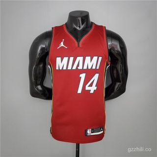 ❤HERRO #14 NBA Miami Heat JORDAN rojo baloncesto Jersey chaleco versión seda BFuz