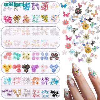 Charms [om] encantos de mariposa 3D con arcos para uñas, arte de uñas, brillo, mariposa transparente, uñas D (9)