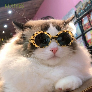 Koryes Vintage gato gafas de moda gato ropa de ojos gato gafas de sol mascotas accesorios mascotas gafas de mascotas fresco redondo fotos accesorios para gato pequeño mascotas decoración de fiesta