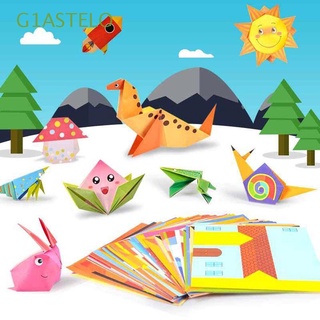 G1ASTELO Creative Kids Craft Toys 3D Handmade Paper Origami Book Animal Baby Educational Hand-cut Paper 54Pages Folding Paper