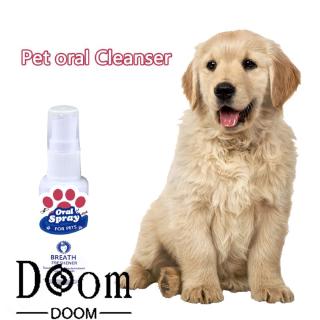 ambientador para mascotas spray limpiador de dientes de perro gato cuidado oral saludable [doom]
