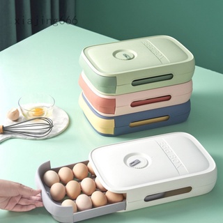 Caja de huevos de mantenimiento fresco para el hogar, tipo cajón, caja de almacenamiento de cocina con tapa xiajing