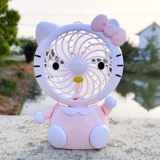 hello kitty pequeño ventilador de dibujos animados usb carga mini keiti gato ventilador de mano portátil hello kitty ventilador