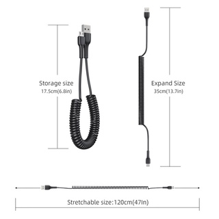 【Auricular Bluetooth】 Essager Micro USB Cable Fast Charging Spring Microusb For Xiaomi Samsung Wire Cord wildee.co (1)