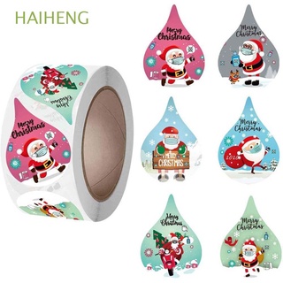 Haiheng sobre cocina feliz navidad adorno de navidad Scrapbooking accesorios Santa Claus sellado etiqueta de papel pegatina