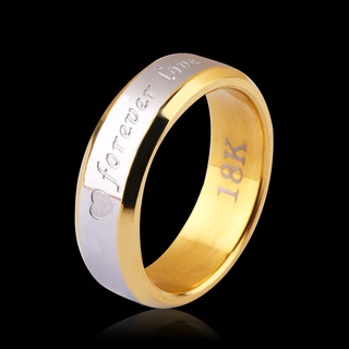 Forever Love Lovers pareja a juego anillo de acero anillo de dedo joyería para boda (7)
