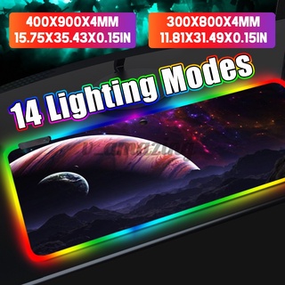 RGB Mouse Pads LED Gaming Mouse Pad Glowing Desk Keyboard Mat