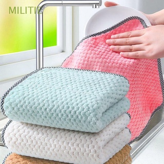 militie toallitas engrosadas trapos de limpieza del hogar paño de cocina diario toalla de plato absorbente de lana de coral hogar y baño de salón almohadilla/multicolor