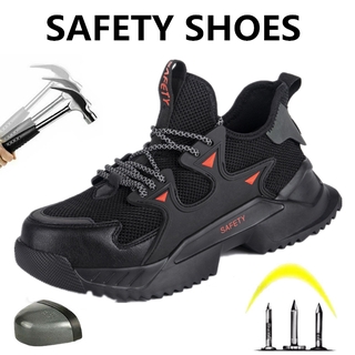 LOVEFOOT Zapatos De Seguridad Nuevos Hombres Transpirable Trabajo Ligero Antideslizante Protección Deportiva
