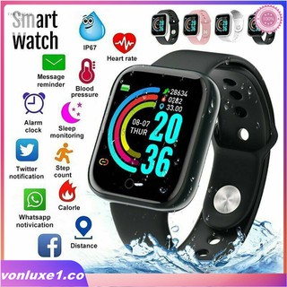 💥Reloj inteligente Y68 D20 reloj inteligente con Bluetooth USB con Monitor cardiaco Smartwatch