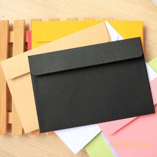 FARMLAND Set De 10 Sobres De Papel Kraft Retro A6 Papeles Postal Invitación Carta De Efectivo Organizador Bolsa Vintage Color Sobre (1)