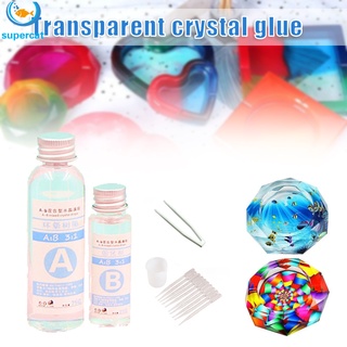 1 juego de resina epoxi transparente Kit multiusos relación 3:1 AB cristal epoxi DIY joyería artesanía accesorios (1)