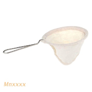 mnxxx bolsa de filtro de café reutilizable de acero inoxidable mango de franela colador de tela de caída olla de malla cesta herramientas