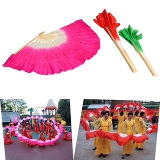 colorido velo de seda arte folk chino danza del vientre danzando bambú ventilador corto