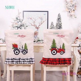 Nhwh decoración de navidad asiento cubierta de coche mesa de comedor sillas de casa de navidad silla cubierta de santa