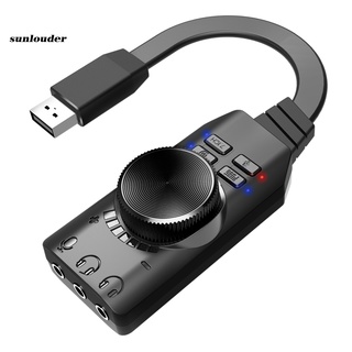 Tarjeta De sonido sl De audio 7.1 Usb2.0 Estéreo tarjeta De sonido De audio Plug Play Para jugar juegos (5)