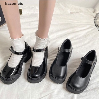 [Kacomeis] 2021 Otoño Modelos Mary Jane Zapatos Pequeños De Cuero De Las Mujeres Japonesas Tacones Altos Retro Plataforma Oxford RYU