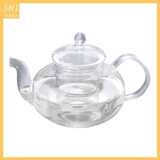 [SHIWAKI] Tetera de vidrio Kung Fu té floración hoja suelta tetera con infusor 400 ml (9)
